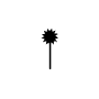 Symbol Harter Garnschlägel aufwärts