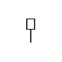 Symbol Große Trommel weicher Schlägel aufwärts