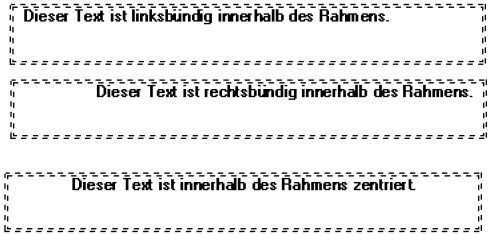Beispiel Bündig